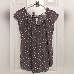 LC Lauren Conrad Pink and Gray Blouse